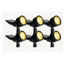 Kit 6 Espetos 30w Solar Led Iluminação De Jardim Luz Amarela Kit 6 Espetos 30w Solar Led Iluminação De Jardim Luz Amarela