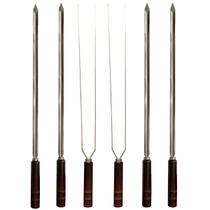 Kit 6 Espetos Artesanais Inox P/ Churrasco