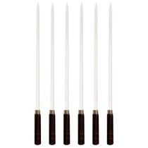 Kit 6 Espetos Artesanais simples de Alumínio P/ Churrasco