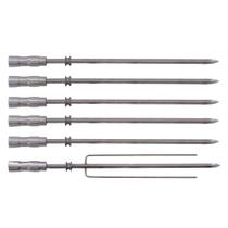 Kit 6 Espetos Cabo Térmico 65cm para Churrasqueiras Titan