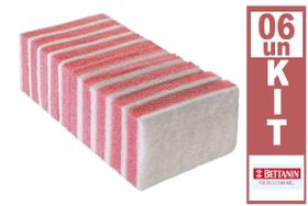 Kit 6 Esponja bucha Macia Dupla Face Bettanin 110x75xx23 mm Kit 6 Esponja bucha Macia Dupla Face Bettanin 110x75xx23 mm