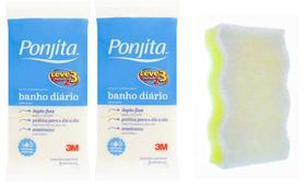 Kit 6 Esponja De Banho Diário Dupla Face Ponjita Original 3M Kit 6 Esponja De Banho Diário Dupla Face Ponjita Original 3M