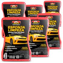 Kit 6 Esponjas de Limpeza Lavagem Automotiva Uso Geral Kit 6 Esponjas de Limpeza Lavagem Automotiva Uso Geral