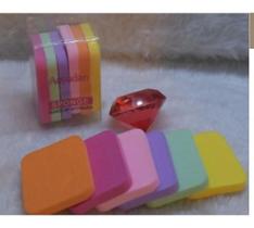Kit 6 Esponjas Quadradas Para Maquiagem Colorida - oem
