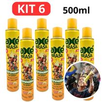 Kit 6 Espuma de Carnaval Em Spray Espuminha Neve Festa 500ml