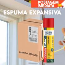 Kit 6 Espuma Expansiva de Poliuretano Chemicolor 500ml