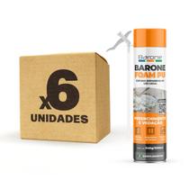 Kit 6 Espuma Expansiva Pu 500ml/340g Isolamento Baronefoam Kit 6 Espuma Expansiva Pu 500ml/340g Isolamento Baronefoam