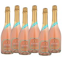 Kit 6 Espumante Aurora 0,00% Zero Álcool Rosé 750ml Kit 6 Espumante Aurora 0,00% Zero Álcool Rosé 750ml