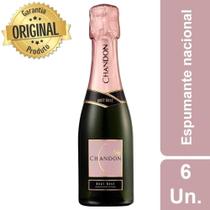 Kit 6 ESPUMANTE BABY CHANDON BRUT ROSE 187ML