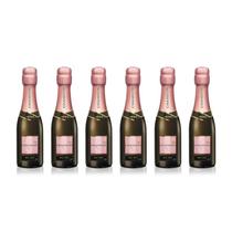 Kit 6 Espumantes Baby Chandon Brut Rosé 187Ml