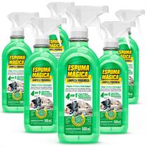 Kit 6 Espumas Magica Limpeza Geral Versão Gatilho Proauto 500ml