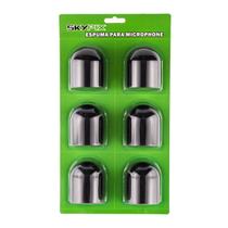 Kit 6 Espumas Para Microfone (Preta) SK-SP01 - SKYPIX Kit 6 Espumas Para Microfone (Preta) SK-SP01 - SKYPIX