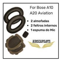 Kit 6 Espumas Reposição Headset Bose A10 A20 Com Espuma do Microfone