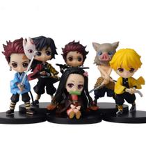 Kit 6 Estatuetas Bonecos Anime Kimetsu No Yaiaba Kit 6 Estatuetas Bonecos Anime Kimetsu No Yaiaba