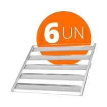 Kit - 6 Esteiras Pão Francês 5 Talas Tiras Alumínio 7cm 50g 58x70 - Imeca Kit - 6 Esteiras Pão Francês 5 Talas Tiras Alumínio 7cm 50g 58x70 - Imeca