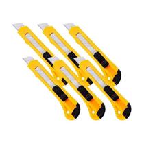 Kit 6 Estilete Com Trava Lâmina Larga 8286 18Mm Brasfort Kit 6 Estilete Com Trava Lâmina Larga 8286 18Mm Brasfort