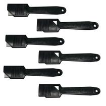 Kit 6 Estiletes PA150 Seller Profissional para Caixas de Papelão Corpo em PSAI Super Resistente, Lâmina Retangular em Aço Carbono 4 Lados Afiados