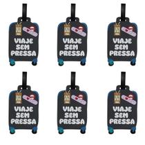 Kit 6 Etiqueta Bagagem Identificador Mala Mochila Tag Viagem Kit 6 Etiqueta Bagagem Identificador Mala Mochila Tag Viagem