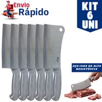 Kit 6 Faca Cutelo Profissional 6 Açougueiro Cozinha Inox Texas Gourmet Entre as melhores facas de cozinha