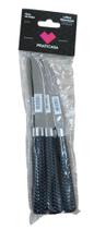 Kit 6 Faca de Mesa Inox Linha Gramado - Preta Kit 6 Faca de Mesa Inox Linha Gramado - Preta
