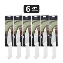 Kit 6 faca para chef 6" cabo de polipropileno branco