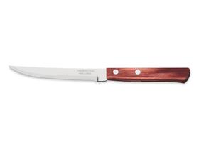 Kit 6 faca para churrasco 5 polywood vermelho lamina de aco inox e cabo de madeira tramontina
