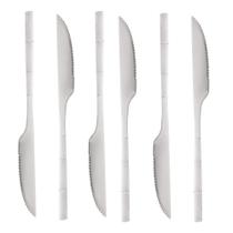 Kit 6 Facas de Churrasco de Aço Inox Bambu Elegant 22,3cm Kit 6 Facas de Churrasco de Aço Inox Bambu Elegant 22,3cm