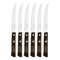 Kit 6 Facas de Churrasco Tramontina Polywood Inox Cabo Castanho Kit 6 Facas de Churrasco Tramontina Polywood Inox Cabo Castanho