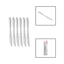 Kit 6 Facas De Mesa Aço Inox Jogo Talheres Kit 6 Facas De Mesa Aço Inox Jogo Talheres