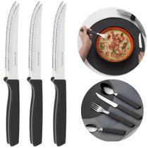 Kit 6 Facas Martinazzo Talheres Inox Churrasco Ótima Qualidade Faca De Pão Com Serra Varias Cores