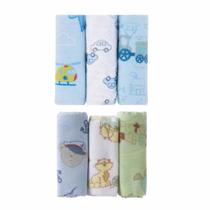 Kit 6 Faixa Umbilical Bebê Umbigo Recem Nascido Azul