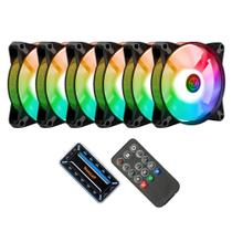 Kit 6 Fans TGT Humber ARGB 6x120mm Com Controladora Preto - TGT-HR6-BK01