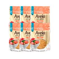 Kit 6 Farelo de Aveia Sem glúten 100% Natural 200g Leve Croc