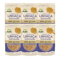 Kit 6 Farinha de Linhaça Dourada 150g Vitalin Kit 6 Farinha de Linhaça Dourada 150g Vitalin
