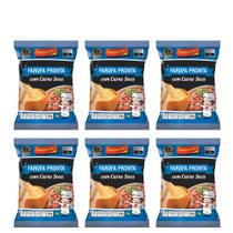 Kit 6 Farofa de Mandioca Temperada Com Carne Seca Original 250g Kit 6 Farofa de Mandioca Temperada Com Carne Seca Original 250g