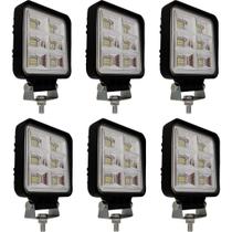 Kit 6 Farol de Milha Luz auxiliar LED 144W jeep pickup trator Iluminação Noturna Neblina LE-6721 Kit 6 Farol de Milha Luz auxiliar LED 144W jeep pickup trator Iluminação Noturna Neblina LE-6721