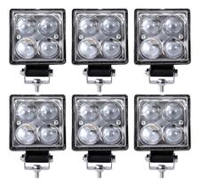 Kit 6 Farol Milha Auxiliar 4led 12w 9v36v Oval Quadrado