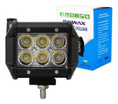 Kit 6 Farol Milha Auxiliar 6led 18w 9v60v Retângulo Offroad