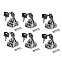 Kit 6 Fechadura Para Móveis Gavetas Tambor 31mm C/ 2 Chaves