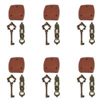 Kit 6 Fechaduras + 6 Puxadores + 6 chaves De Guarda Roupa Alutec Com Parafusos