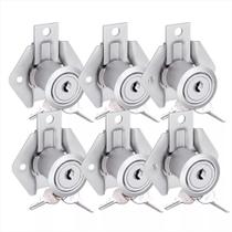 Kit 6 Fechaduras para Móveis Gaveta Armário Inox 301 Stam Kit 6 Fechaduras para Móveis Gaveta Armário Inox 301 Stam