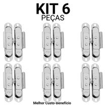 Kit 6 Fecho Automáticos Stam Niquelado para Janelas Madeira Alumínio e Ferro Alta Resistência