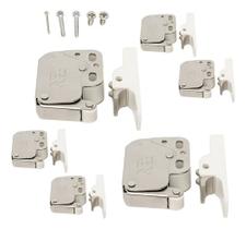 Kit 6 Fecho Toque E Abra Push Open Articulado Móveis Fgvtn - Niquelado