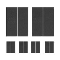 Kit 6 Feltro Adesivo Retangular 127x51mm Preto Com 2 Unid Kit 6 Feltro Adesivo Retangular 127x51mm Preto Com 2 Unid
