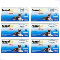 Kit 6 Fenzol Pet 500 Mg 6 Comprimidos Vermífugo Cães e Gatos