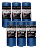 Kit 6 Filme Eletrostatico Mascaramento Sem Fita 270cm X 17m