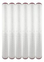 Kit 6 Filtro Plissado Absoluto, 20 Polegadas 0.22 Micras Branco