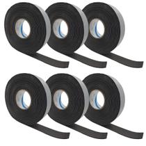 Kit 6 Fita Adesiva Espuma Elastomérica 45mmX10m Preta Kit 6 Fita Adesiva Espuma Elastomérica 45mmX10m Preta