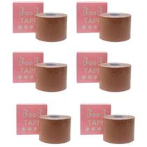 Kit 6 Fita Adesiva Levanta Seios Bege 5M - Boob Tape