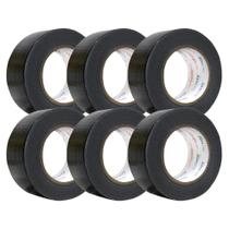 Kit 6 Fita Adesiva Tecido Multiuso Silvertape 48Mmx50M Preta Kit 6 Fita Adesiva Tecido Multiuso Silvertape 48Mmx50M Preta